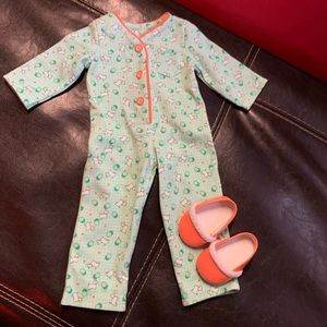 Kit's One-Piece Pajamas for 18-inch Dolls